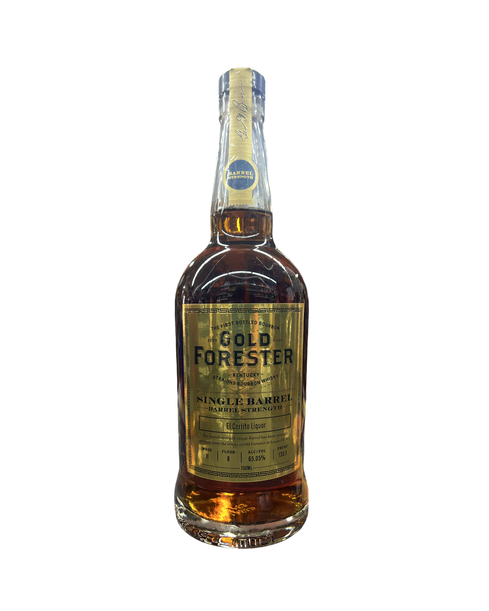 05263FE2-239A-468D-889D-A4C0961F70C5 Old Forester Single Barrel Gold Forester El Cerrito Liquor Store Pick Barrel Strength Bourbon Whiskey - Image 1