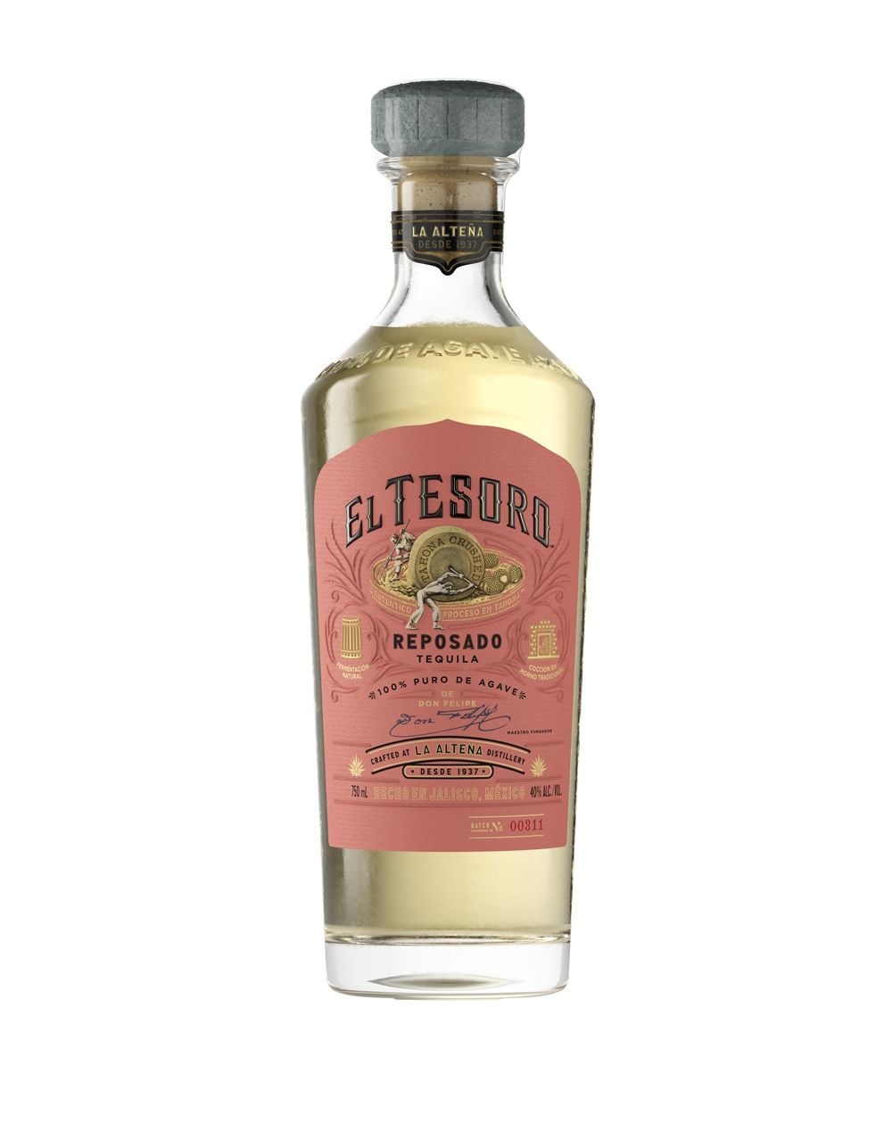 080686762409 El Tesoro de Don Felipe Reposado Tequila 750ml - Image 1