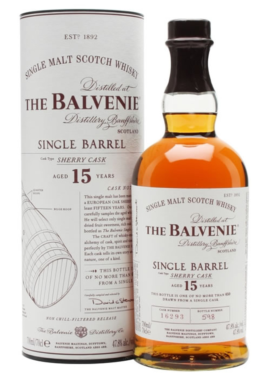 083664873197 Balvenie Single Barrel 15 Year Old Single Malt Scotch Whisky 750ml - Image 1
