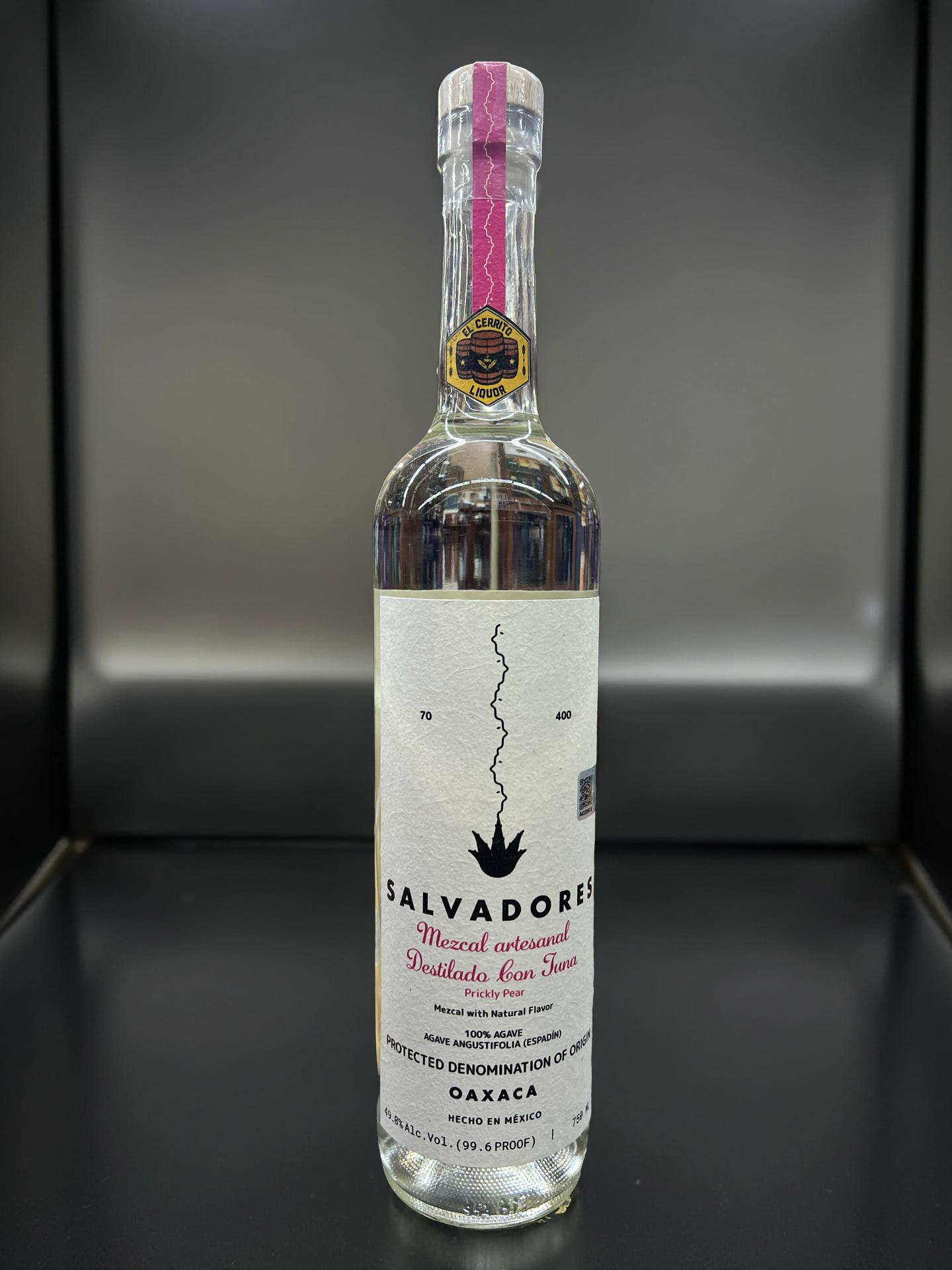 0BEA06C4-3A44-4A0E-92DB-2C9BE79999C4 Salvadores Single Batch Mezcal Artisanal Destilado Con Tuna (Prickly Pear) 100% AGAVE ANGUSTIFOLIA Espadin - (El Cerrito Liquor Exclusive) - Image 1