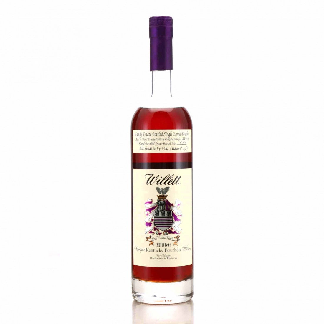 137C215E-51CA-4BD1-9675-16BD8D1F0A9F Willett Family Estate Barrel Single Barrel 22 Year Old Barrel No. C7D Kentucky Straight Bourbon Whiskey 750ml - Image 1