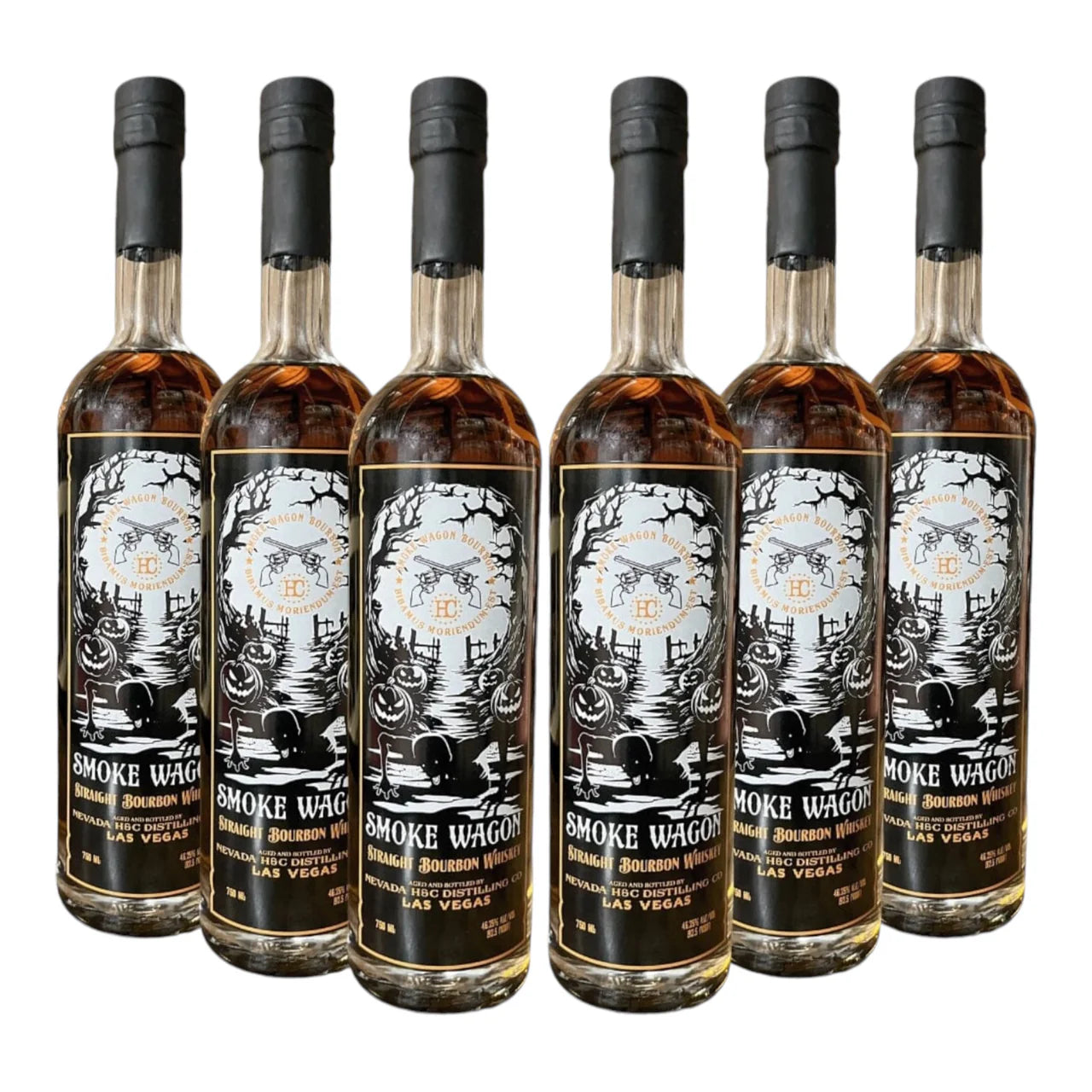 29AB206A-F596-4AF4-930C-F854F532344A 2024 Smoke Wagon Halloween Edition Small Batch Straight Bourbon Whiskey 6-Pack (Pre-Sale) - Image 1