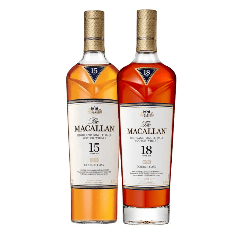 46E17EF5-22A4-4602-9523-03FB4A67D07B Macallan 15 Year & 18 Year Double Cask Bundle 2-Pack - Image 1