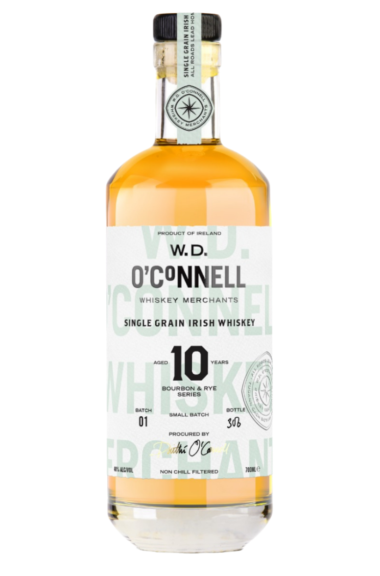 5392000206168 W.D O'Connell Bourbon & Rye Series 10 Year Old Single Grain Irish Whiskey 750ml - Image 1