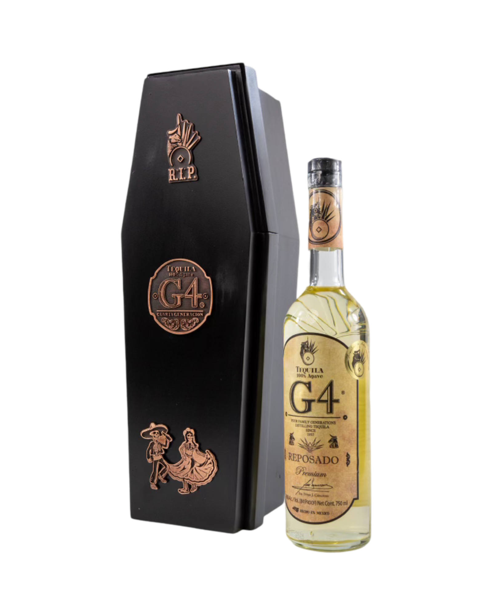 591DF7E6-C97E-4843-9993-7187EA14E75F 2024 G4 Edicion Dia de Muertos Reposado Tequila 750ml with Special Gift Box - Image 1