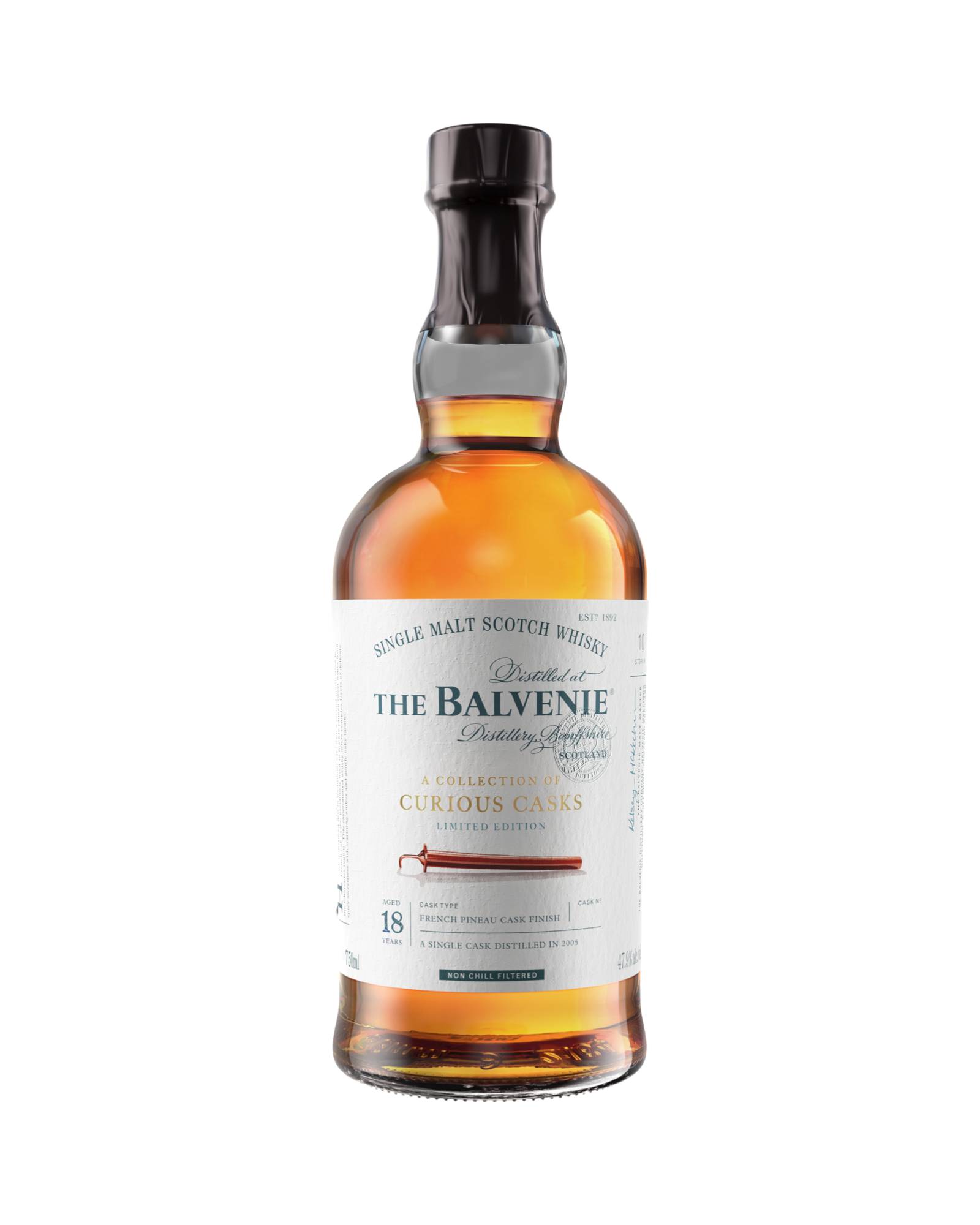 62D08451-11DB-4C57-BD42-CBA307251FAD Balvenie Stories Collection French Pineau Cask Finish Limited Edition 18 Year Old Single Malt Scotch Whiskey 750ml - Image 1