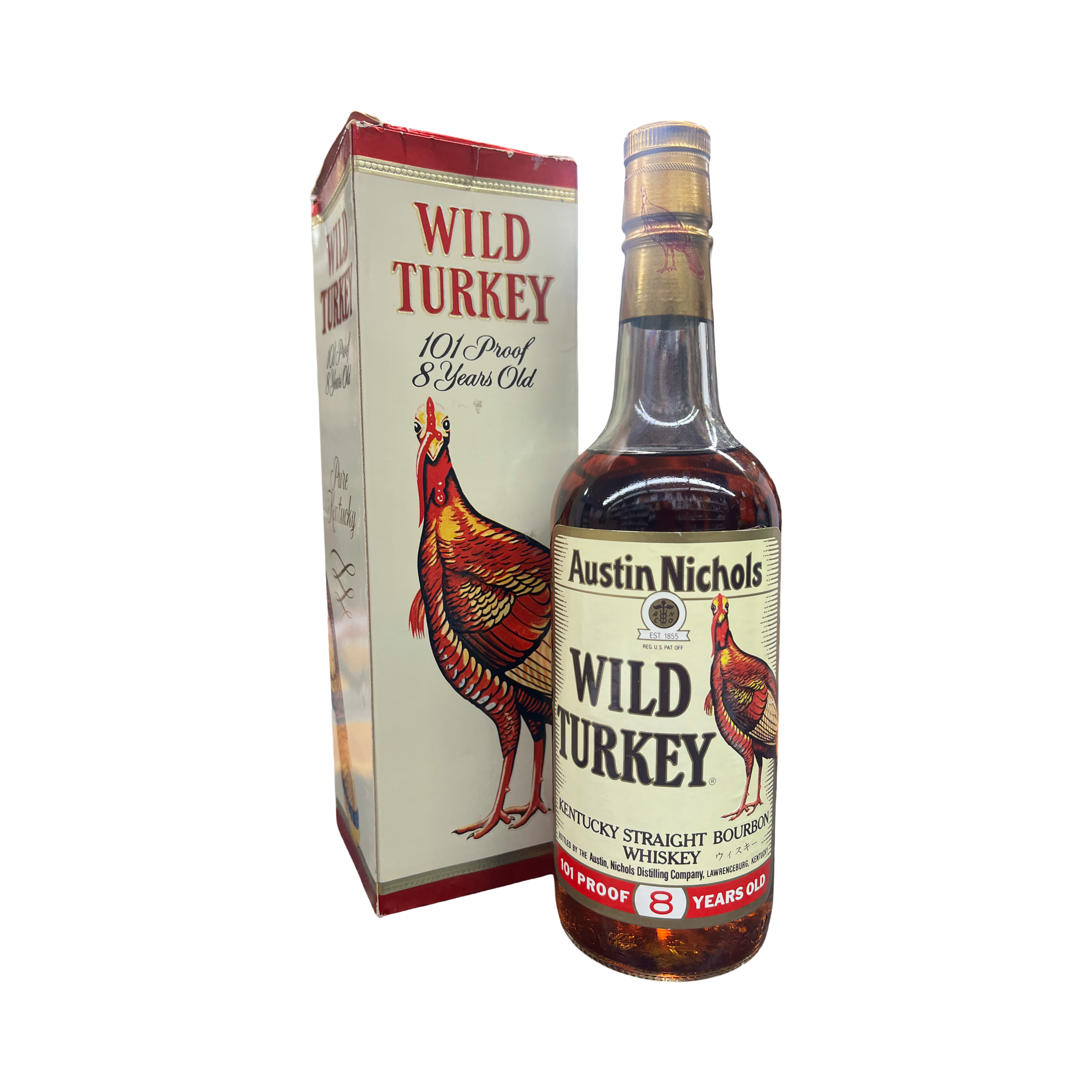 70D33713-5A04-4D3A-9E51-ECDE3E59530A 1989 Wild Turkey 8 Year Old Kentucky Straight Bourbon Whiskey 750ml - Image 1