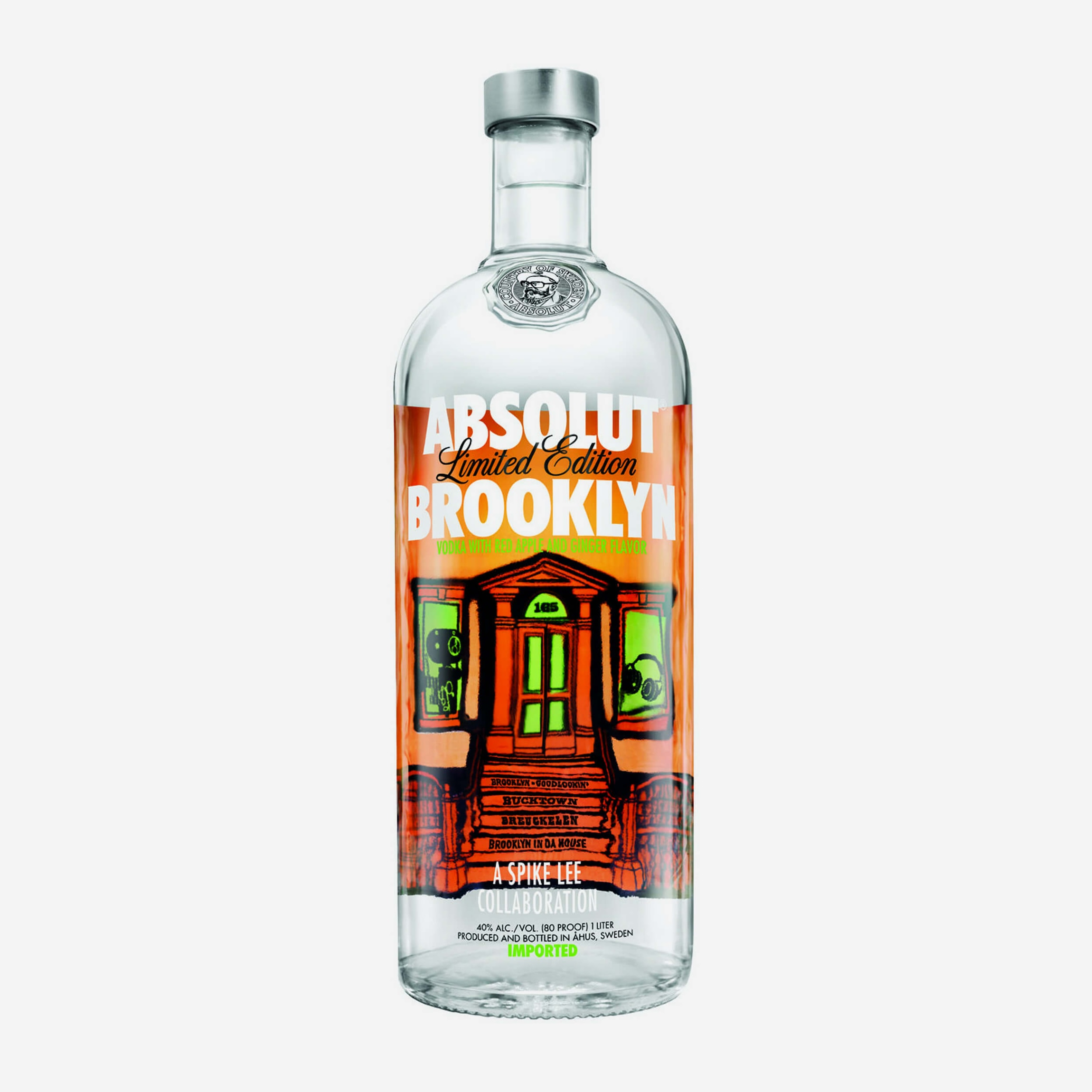 835229000681 Absolut Brooklyn Limited Edition Red Apple & Ginger Flavored Vodka 1Lt - Image 1