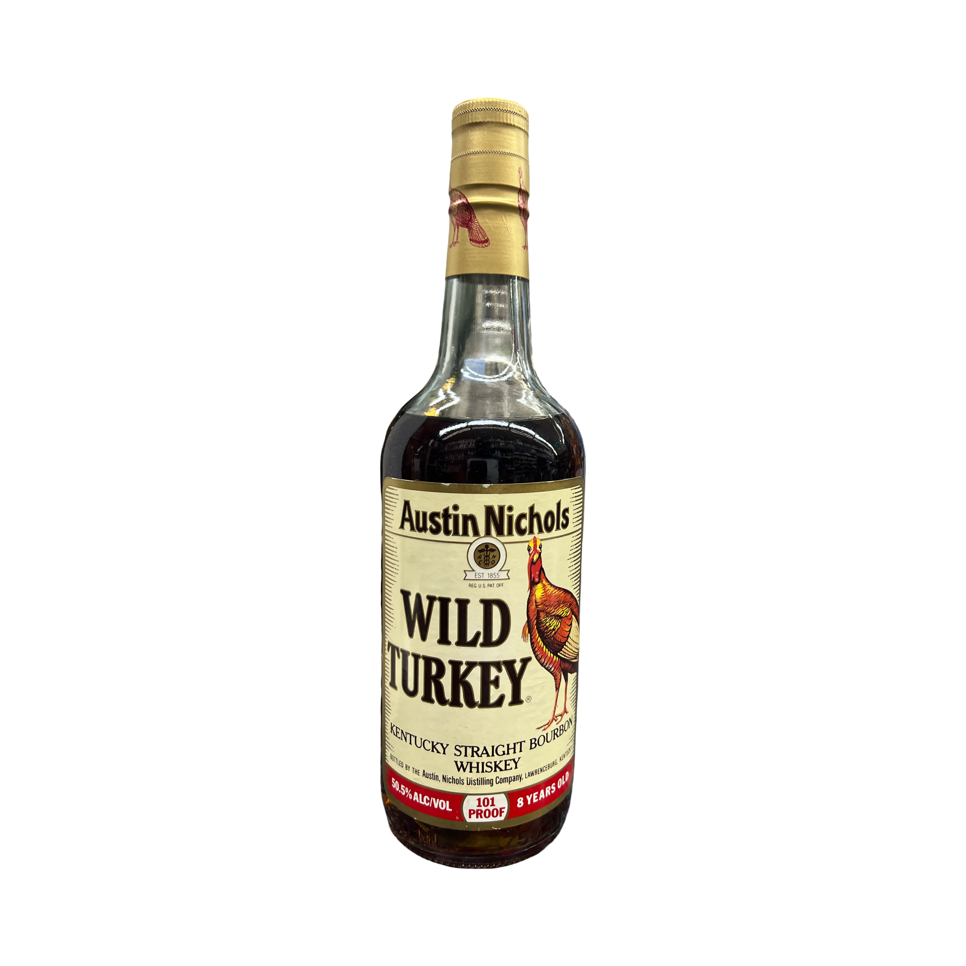 AFA873DB-BD6E-404F-B7CE-4ACCA4E24D3B 1992 Wild Turkey 8 Year Old Kentucky Straight Bourbon Whiskey 750ml - Image 1