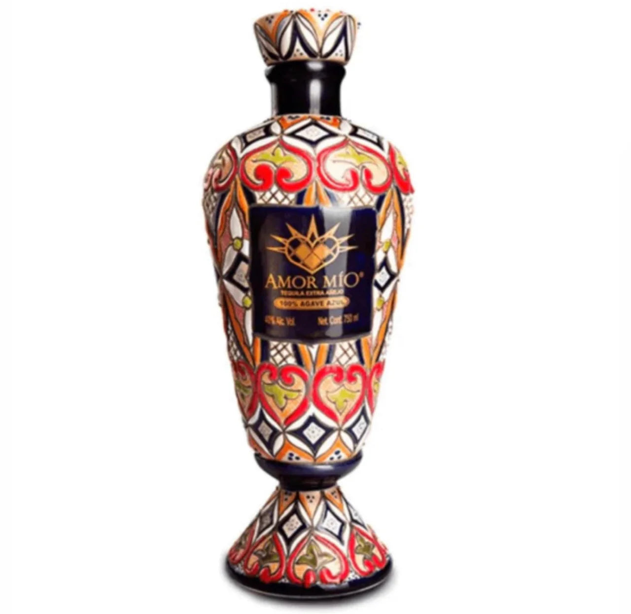 Amor_Mio_Ceramic_Extra_Anejo_Tequila_750ml Amor Mio Ceramic Extra Anejo Tequila 750ml - Image 1