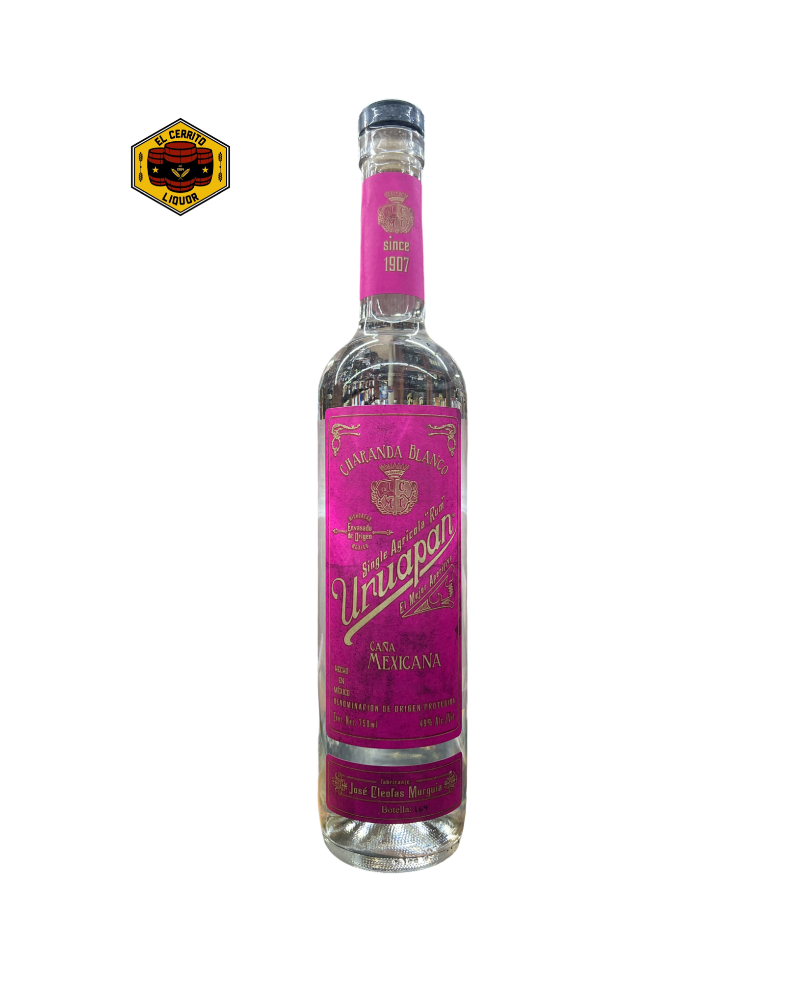 B5926F98-8656-488D-BCC7-9655A55E41C4 Uruapan Charanda Cana Mexicana Blanco Single Agricola Rum - Image 1