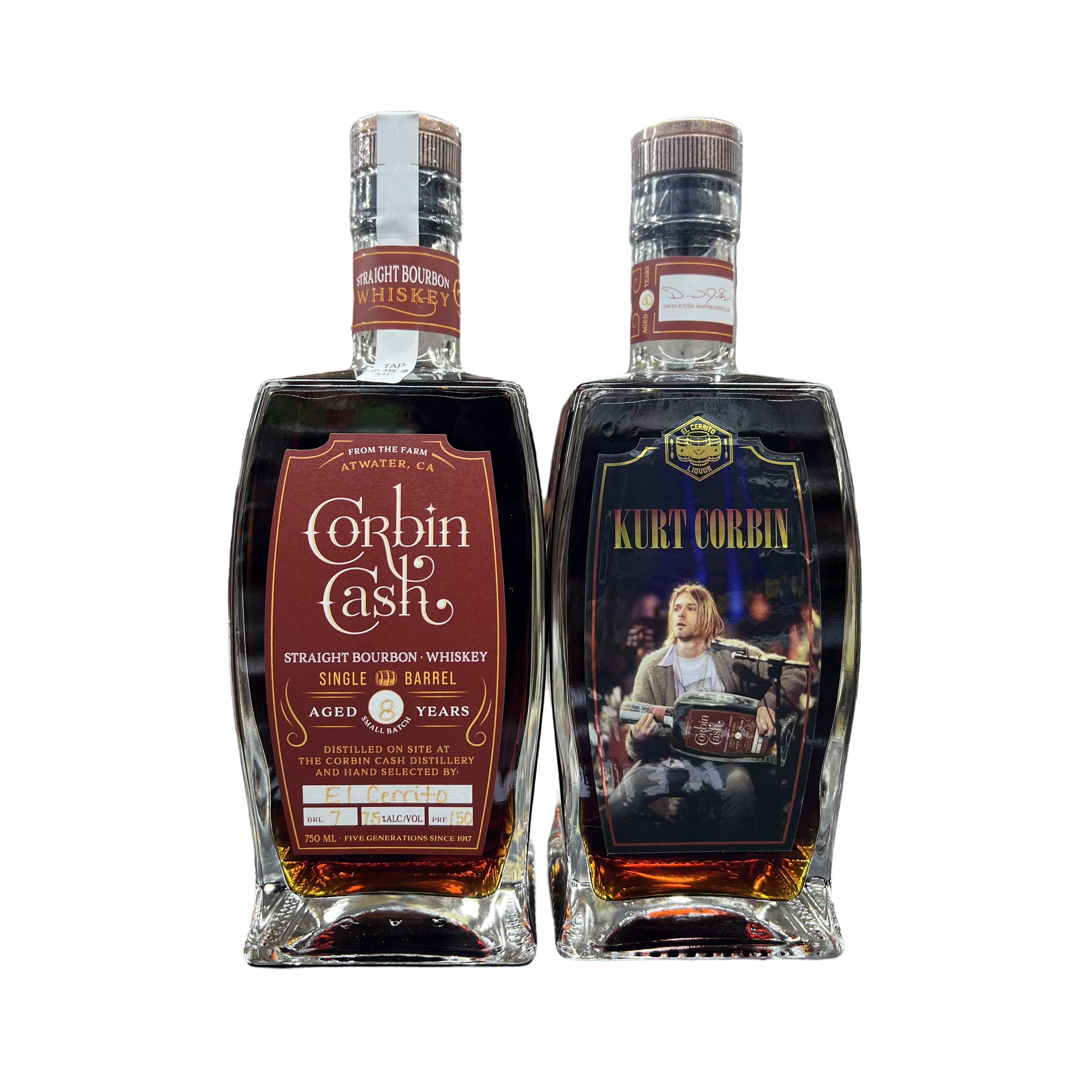 B650B486-D483-4691-8380-BEE80C5A3BF2 Corbin Cash 8 Year Single barrel Cask Straight Bourbon Whiskey (Kurt Corbin) El cerrito Liquor Exclusive (150 Proof) - Image 1