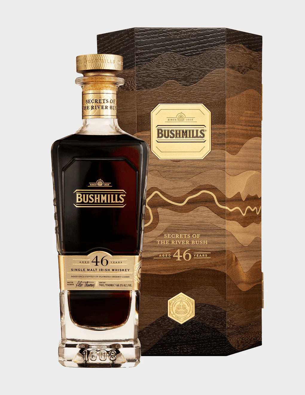 Bushmills_Secrets_Of_The_River_Bush_46_Year_Old_Single_Malt_Irish_Whisky_700ml_1 Bushmills Secrets Of The River Bush 46 Year Old Single Malt Irish Whisky 700ml - Image 1