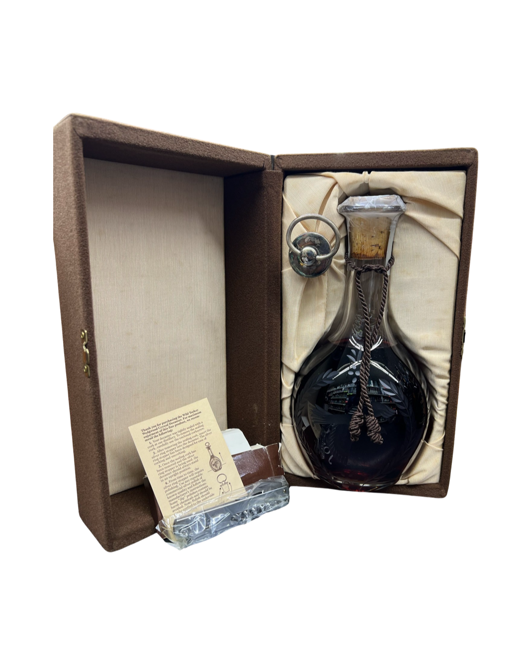 IMG-1503 Wild Turkey Wedgwood Crystal Decanter Kentucky Straight Bourbon Whiskey 1Lt - Image 1