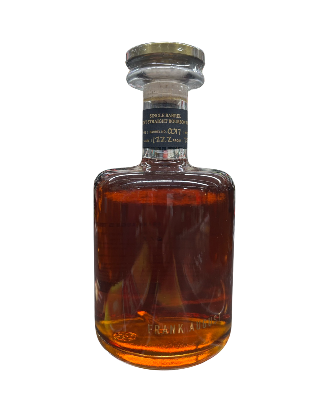 IMG-2079 Frank August Single Barrel Cask Strength Straight Bourbon Whiskey 750ml - Image 1
