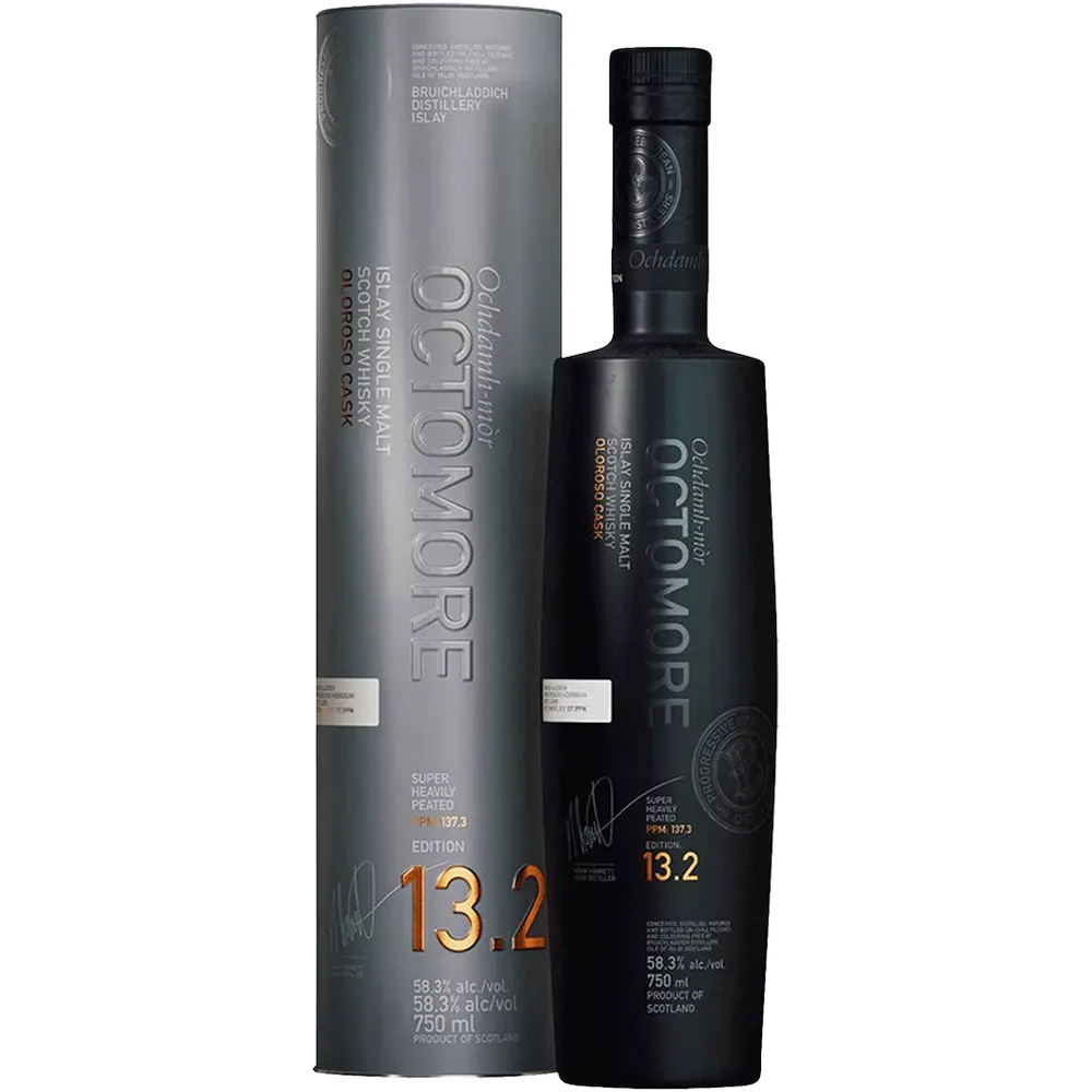 IMG-2081 Bruichladdich 5 Year Old Octomore Edition 13.2 Super Heavily Peated Scottish Barley Oloroso Cask Single Malt Scotch Whisky 750ml - Image 1