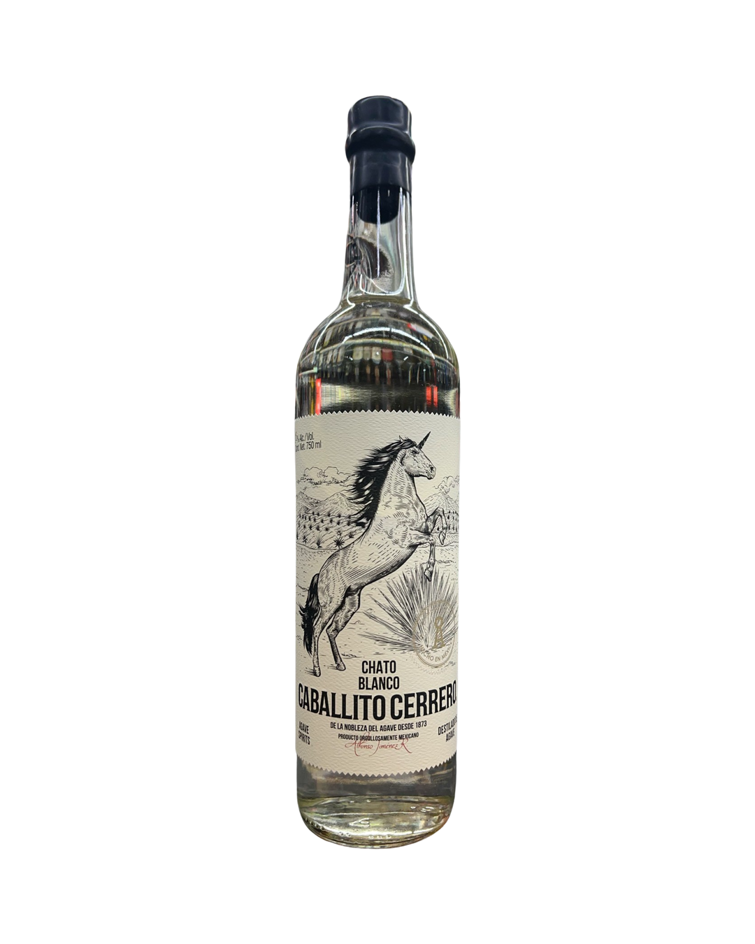 IMG-2102 Caballito Cerrero Unicorn Chato Agave Blanco Tequila 750ml - Image 1