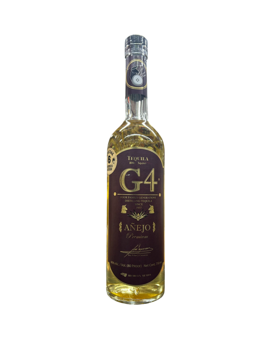 IMG-2111_f5968761-b42c-4bdf-8c18-a60d277d09b0 G4 Six Barrels Edition Anejo Tequila 750ml - Image 1