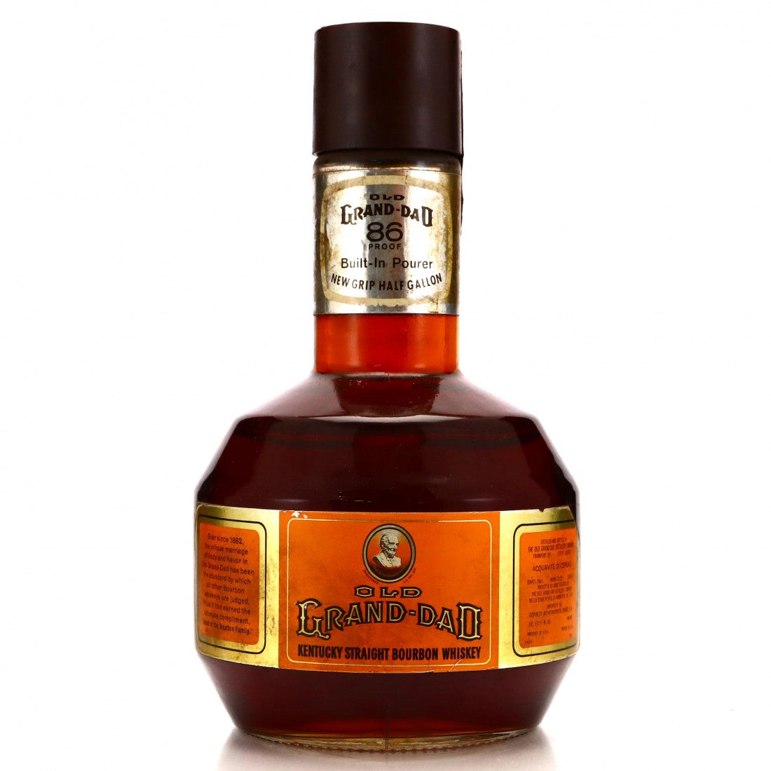 IMG-2360 1970 Old Grand Dad Bowling Ball Kentucky Straight Bourbon Whiskey 1.75Lt - Image 1