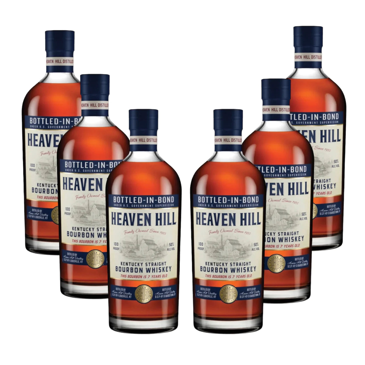 IMG-2584 Heaven Hill 7 Year Old Kentucky Straight Bourbon Whiskey 6 Bottles Bundle Pack - Image 1