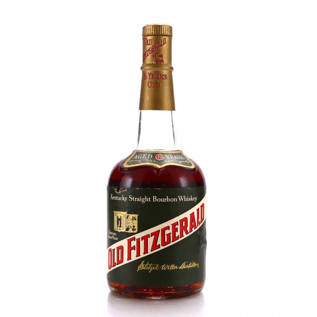 IMG-3161 1960 Old Fitzgerald 6 Year Old Bourbon Whiskey 750ml - Image 1