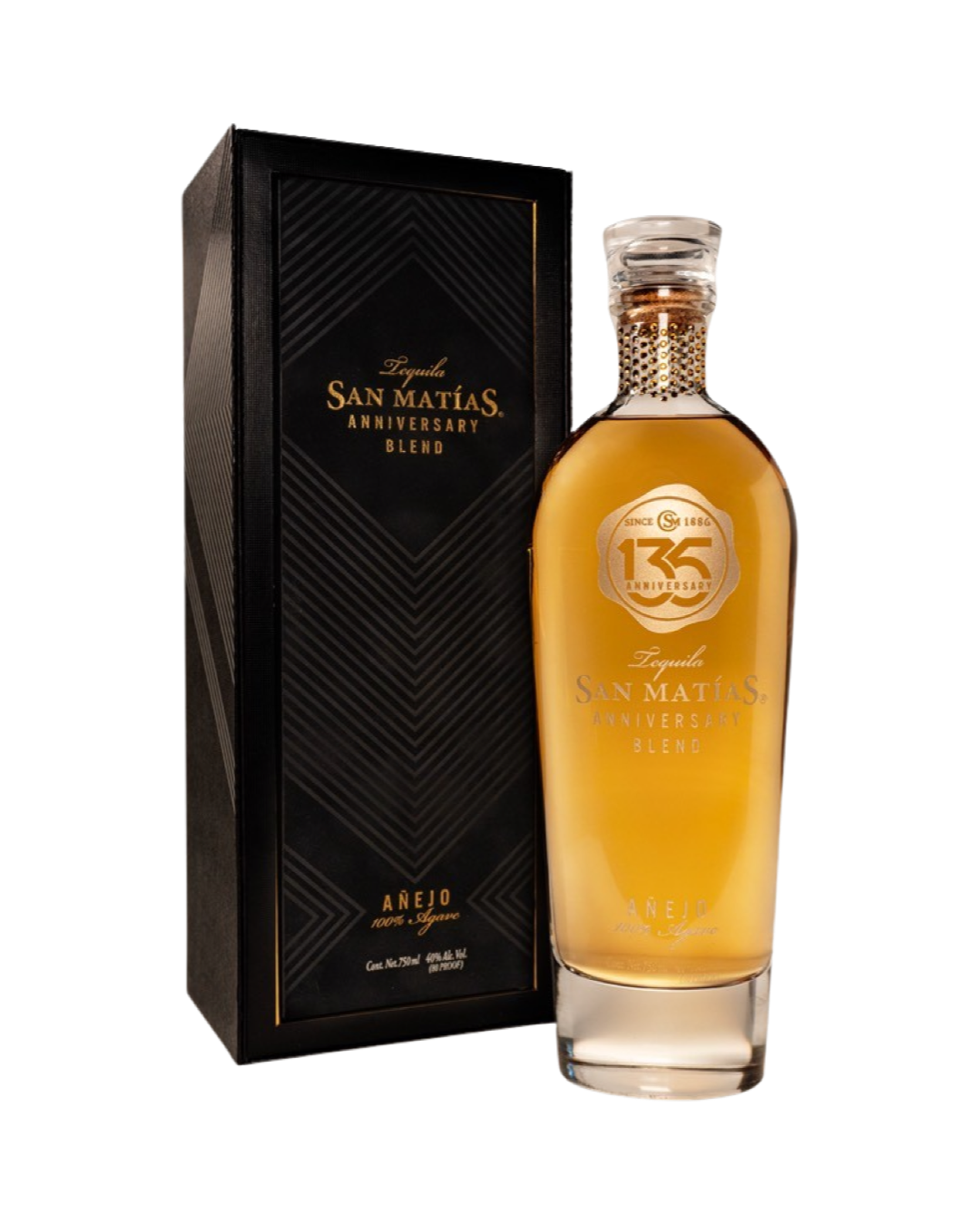IMG-3445_b6b7c9dc-37a6-4e4e-ac31-877e14b95c6b Casa San Matias 135 Anniversary Blend Anejo Tequila 750ml - Image 1