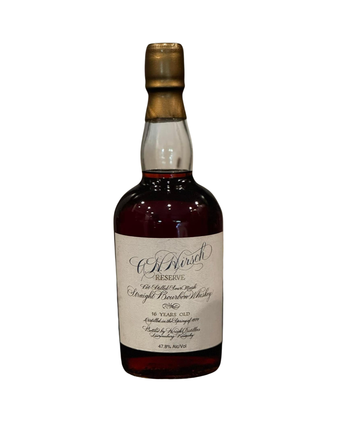 IMG-4310 1974 A.H. Hirsch Reserve 16 Year Old Gold Wax Straight Bourbon Whiskey 700ml - Image 1