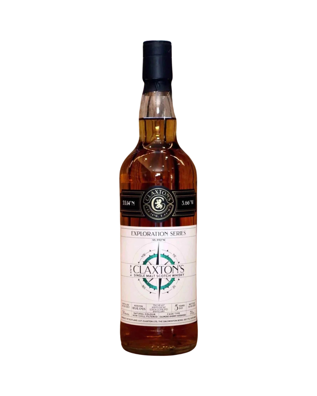 IMG-4353 Claxton's Exploration Series Inchfad Loch Lomond 5 year Old Single Malt Scotch Whiskey 750ml - Image 1