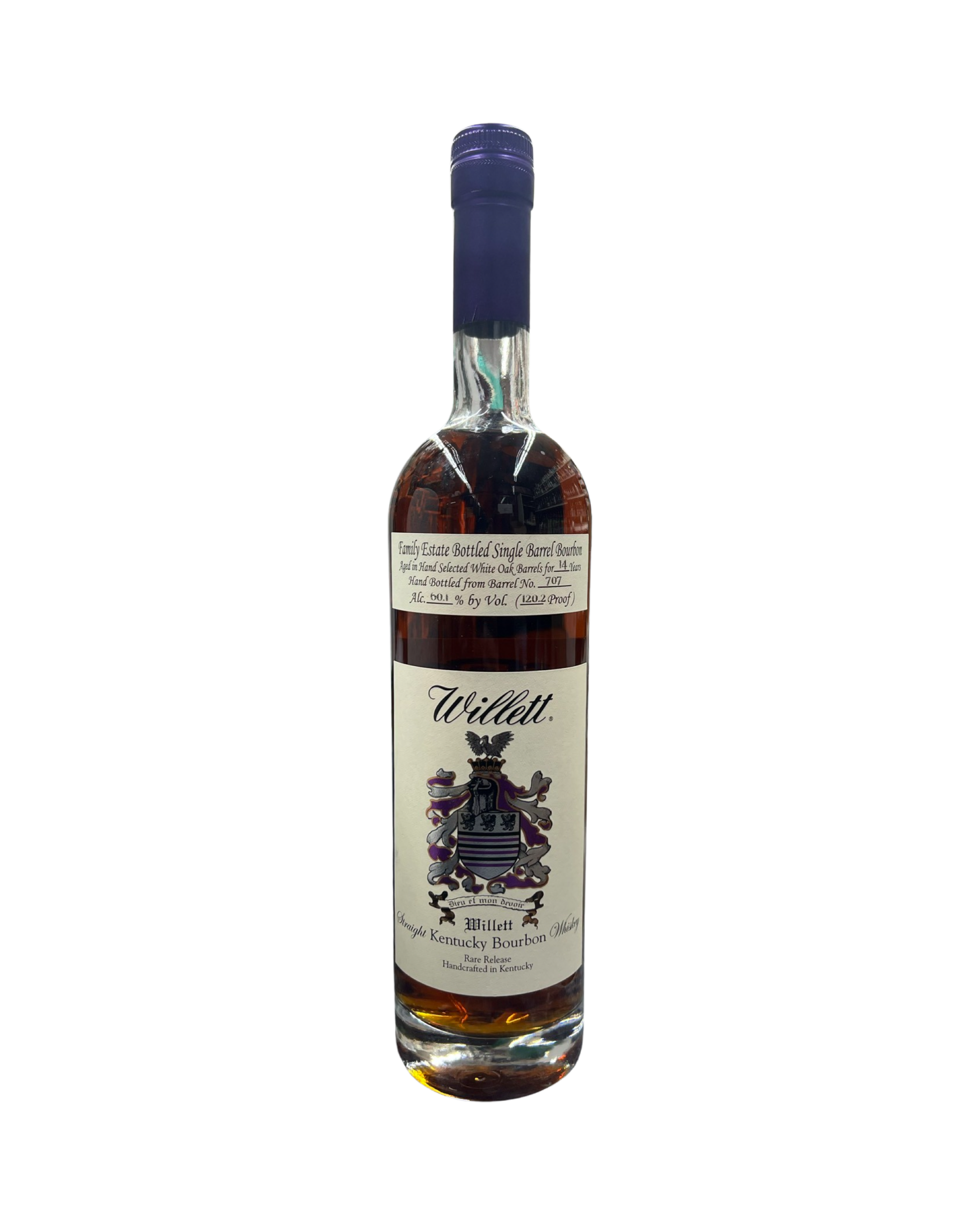 IMG-4383 Willett Family Estate Bottled Single Barrel 14 Year Old Barrel No. 707 Kentucky Straight Bourbon Whiskey - Image 1