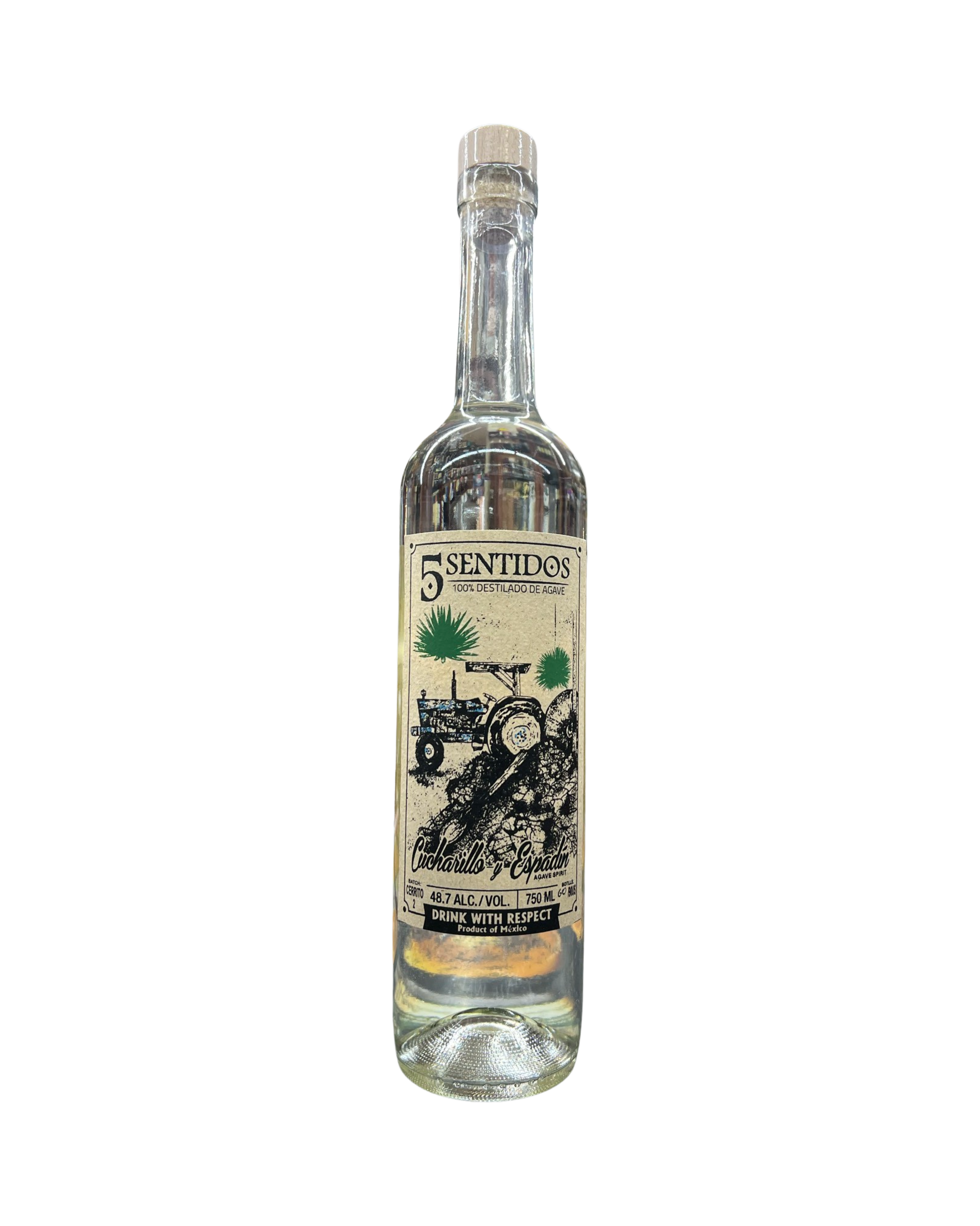 IMG-4697 5 Sentidos Cucharillo Y Espadin El Cerrito Liquor Store Exclusive Mezcal 750ml - Image 1