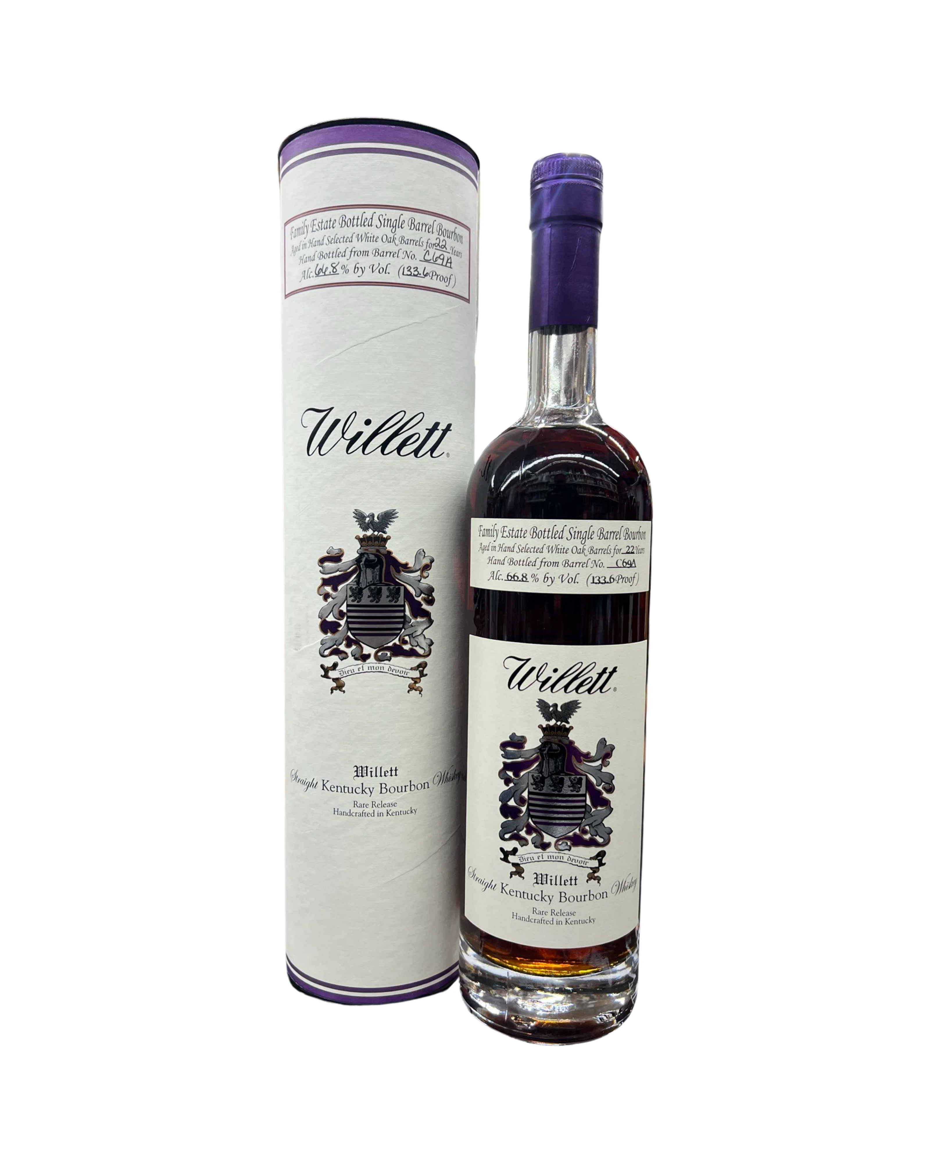 IMG-4715 2015 Willett Family Estate Bottled Single Barrel 22 Year Old Barrel No. C69A Kentucky Straight Bourbon Whiskey 750ml - Image 1