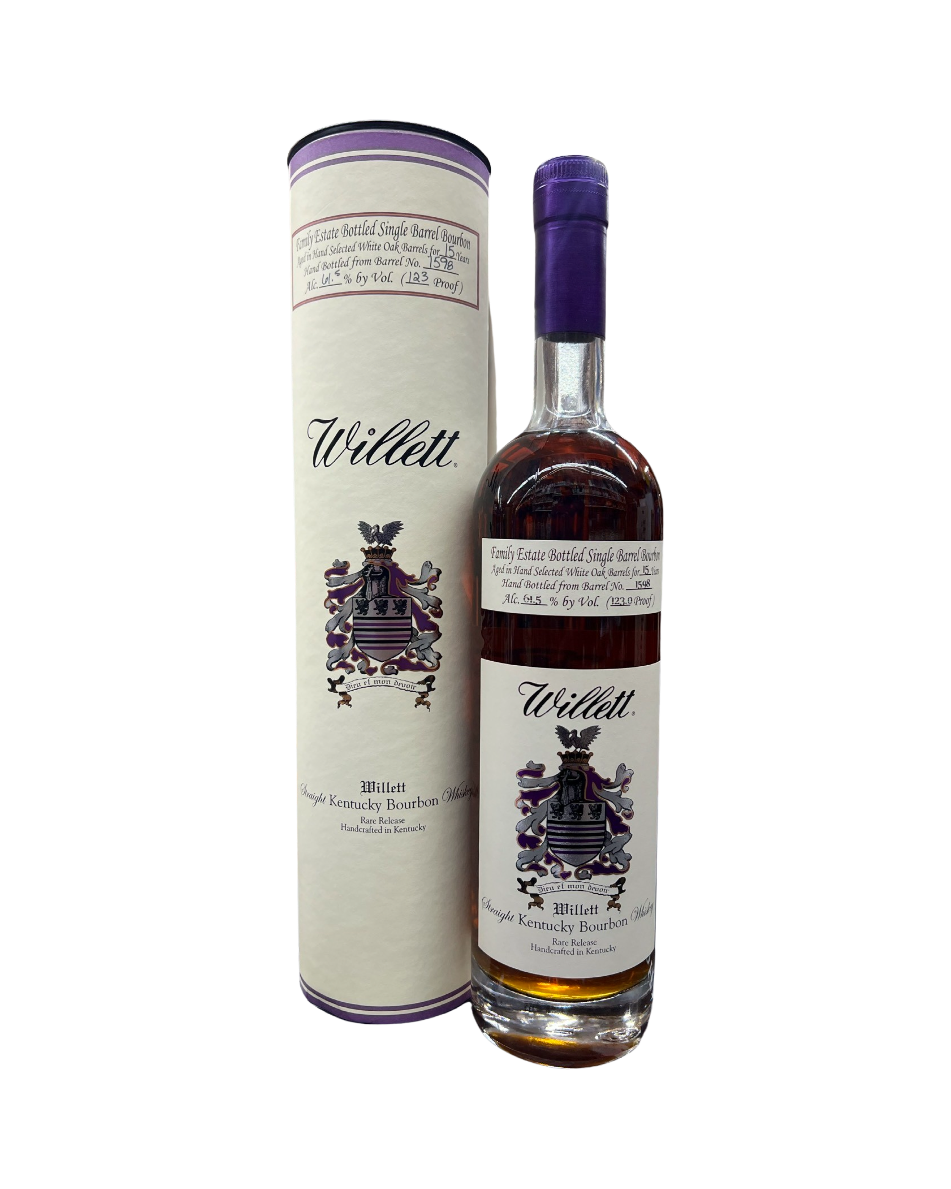 IMG-4761 Willett Family Estate Bottled Single Barrel 15 Year Old Barrel No. 1598 Kentucky Straight Bourbon Whiskey - Image 1