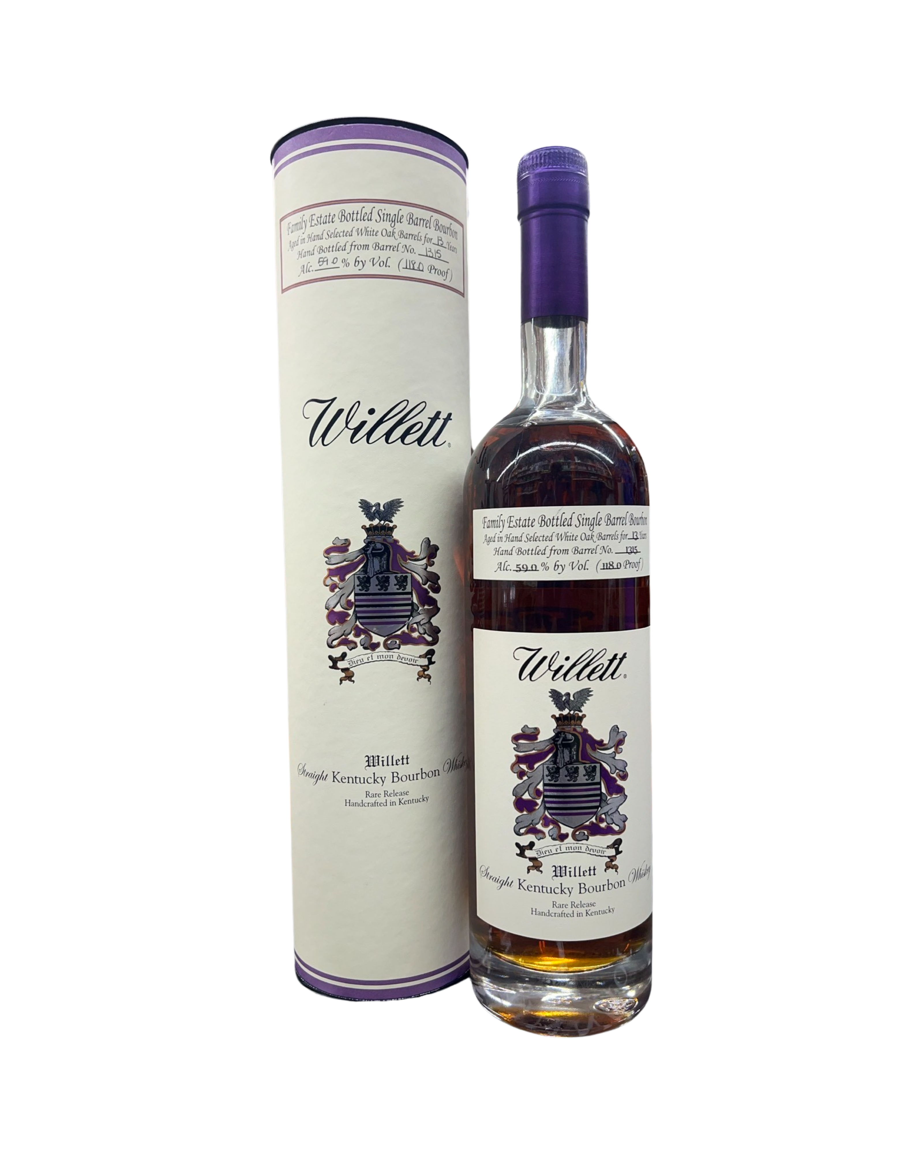 IMG-5027 Willett Family Estate Bottled Single Barrel 13 Year Old Barrel No. 1315 Kentucky Straight Bourbon Whiskey - Image 1