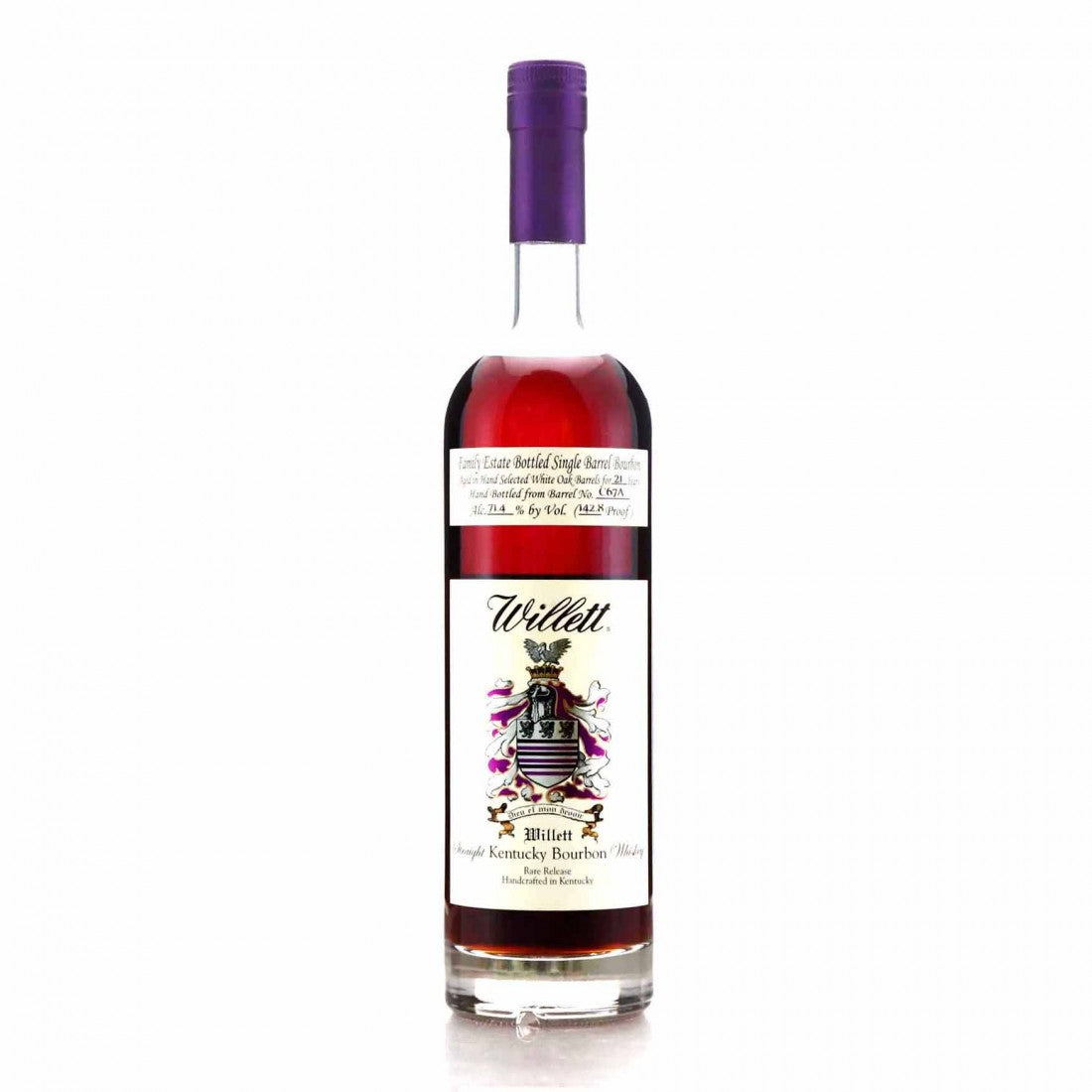 IMG-5042 Willett Family Estate Bottled Single Barrel 21 Year Old Barrel No. C67A Kentucky Straight Bourbon Whiskey - Image 1