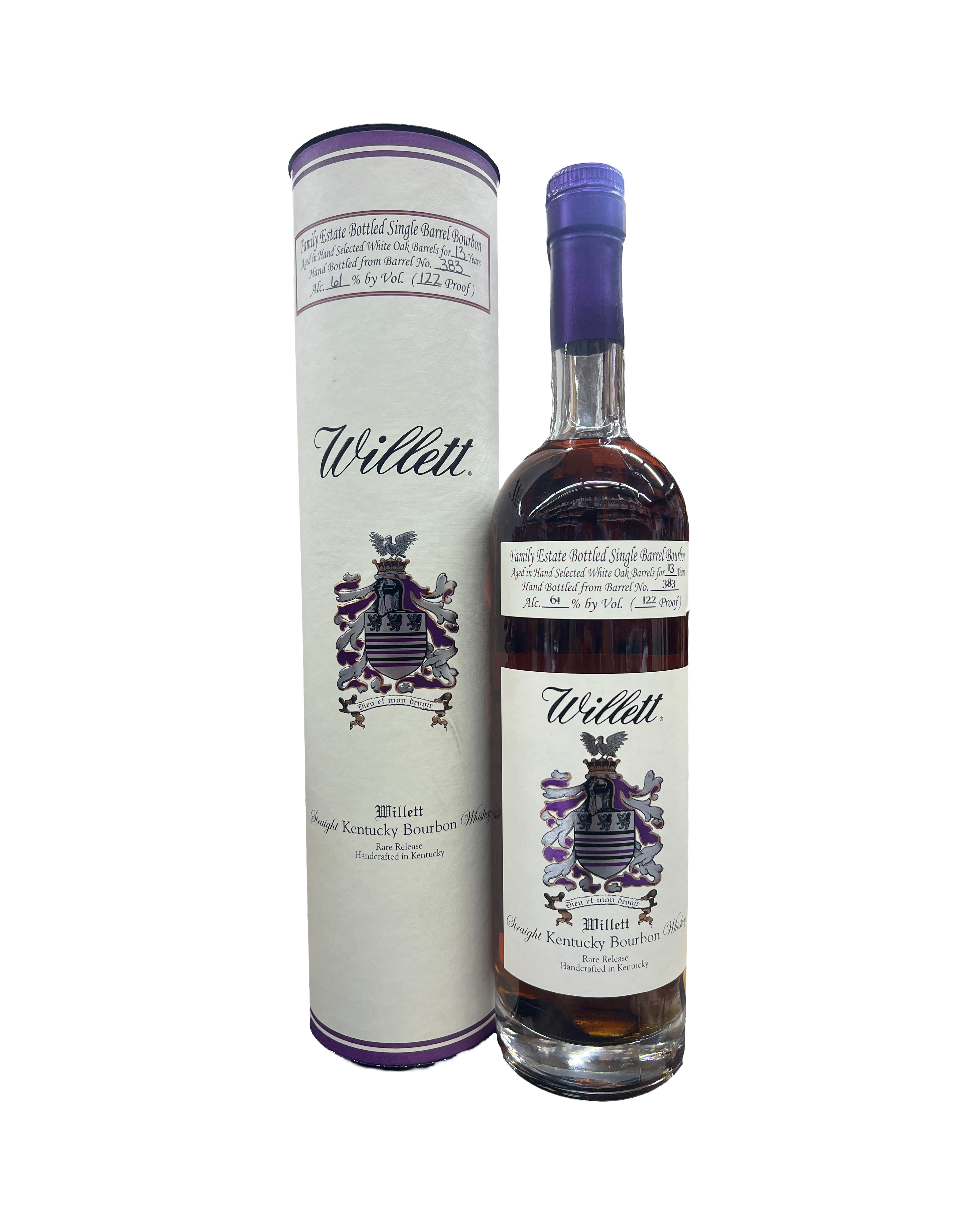 IMG-5065 Willett Family Estate Bottled Single Barrel 13 Year Old Barrel No. 383 Kentucky Straight Bourbon Whiskey - Image 1