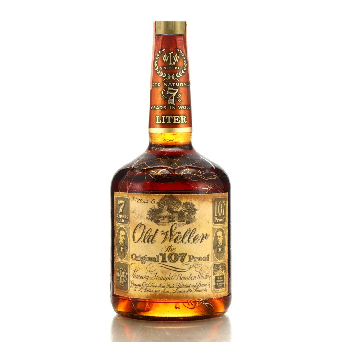 image_0fcc5e67-e75e-4bfe-ba69-4cf47a9a5b96 1982 Stitzel Weller Old Weller Original 107 Proof 7 Year Old Bourbon Whiskey 1Lt - Image 1