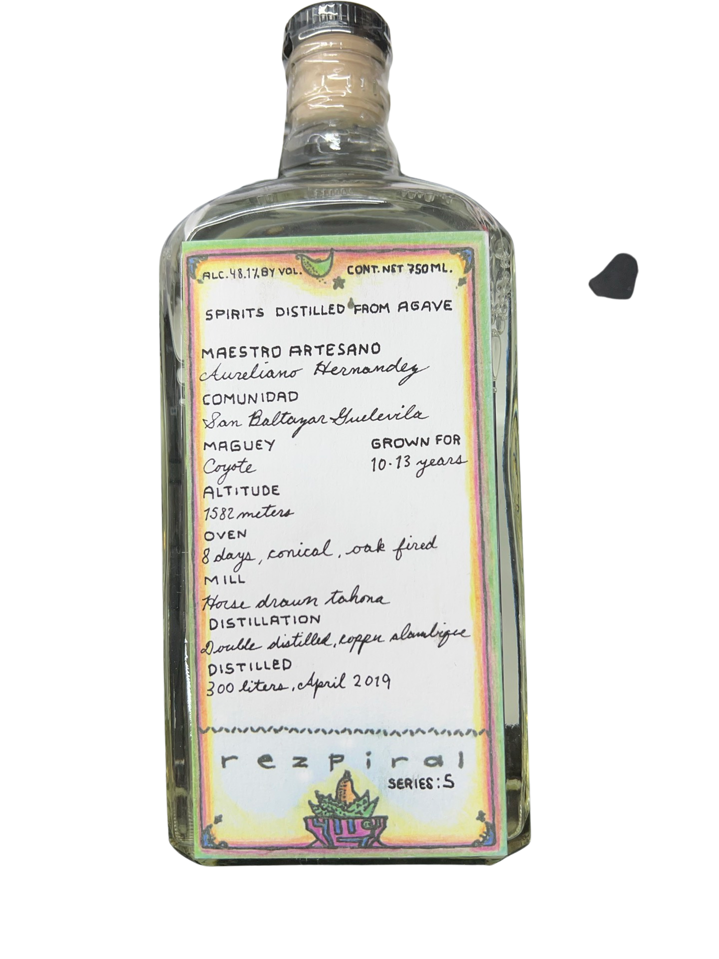 image_296a3423-9926-471b-a3a2-2076580fe24d Rezpiral Aureliano Hernandez Martinez Coyote Agave Spirit 750ml - Image 1
