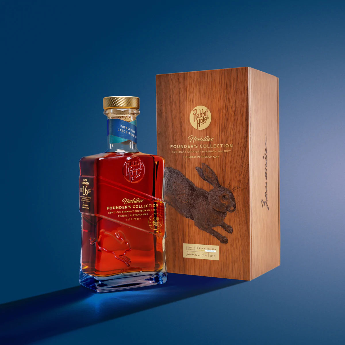 image_38f307dd-81e2-4c70-a676-46878c786e0d Rabbit Hole Nevallier Founder’s Collection 16 Year Old Kentucky Straight Bourbon Whiskey 750ml - Image 1