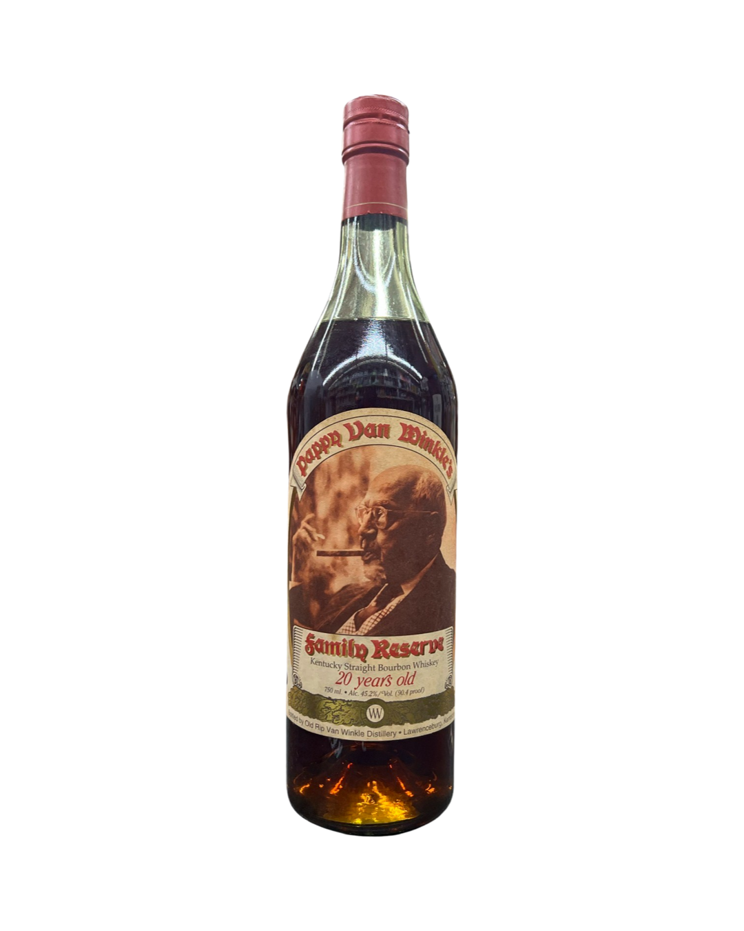 image_489b75da-ecfe-4d3f-8500-03a36b139304 1990 Old Rip Van Winkle Pappy Van Winkle's 20 Year Old Family Reserve Lawrenceburg Kentucky Straight Bourbon Whiskey 750ml - Image 1
