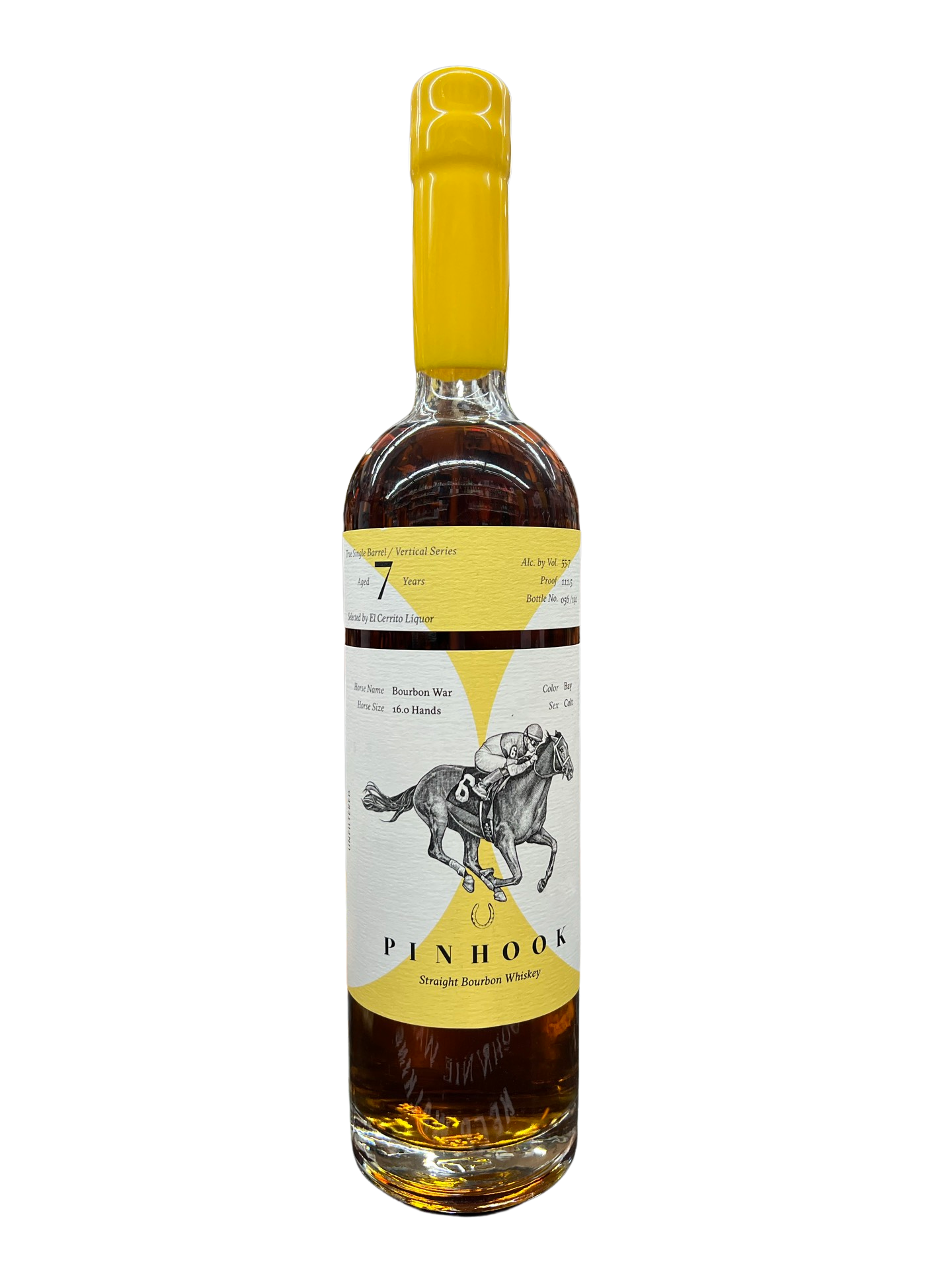 image_7904e180-658e-47f9-94bd-3685929df238 Pinhook Single Barrel Aged 7 Year Old Straight Bourbon Whiskey El Cerrito Liquor Store Pick 750ml - Image 1