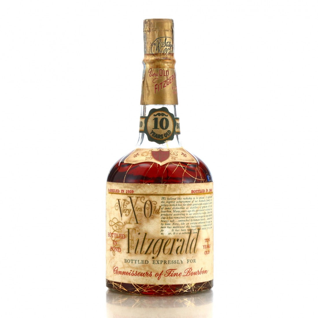 image_89462614-1484-418f-8304-8696b3f4fb11 1959 Stitzel Weller Very Old Fitzgerald Bottled in Bond 10 Year Old Bourbon Whiskey 750ml - Image 1