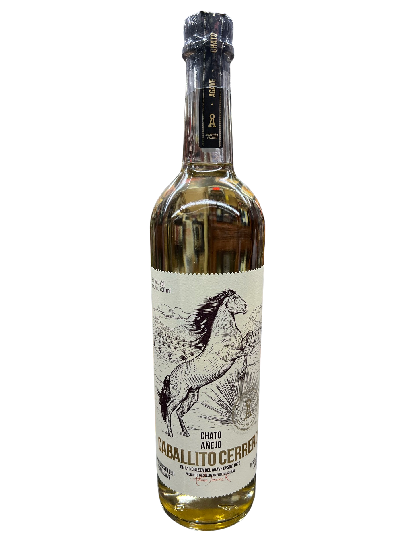 image_9d05368d-d309-458e-ab5b-dbed561226f4 Caballito Cerrero Chato Anejo Agave Spirit 750ml - Image 1