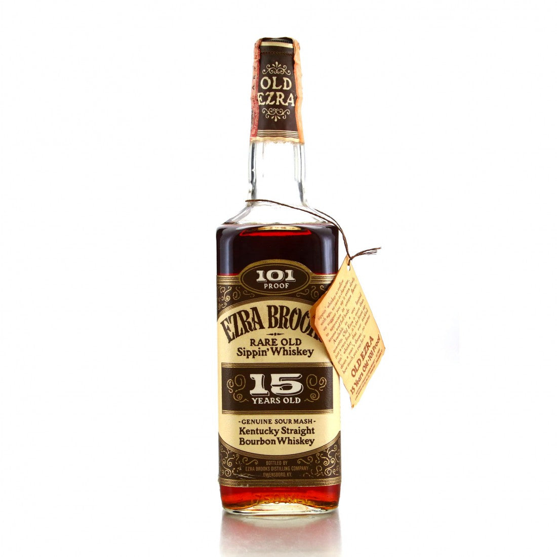 image_a643ef10-9c03-49bd-8992-b370facf42ff 1981 Ezra Brooks 15 Year Old Single Barrel Kentucky Bourbon Whiskey 750ml - Image 1