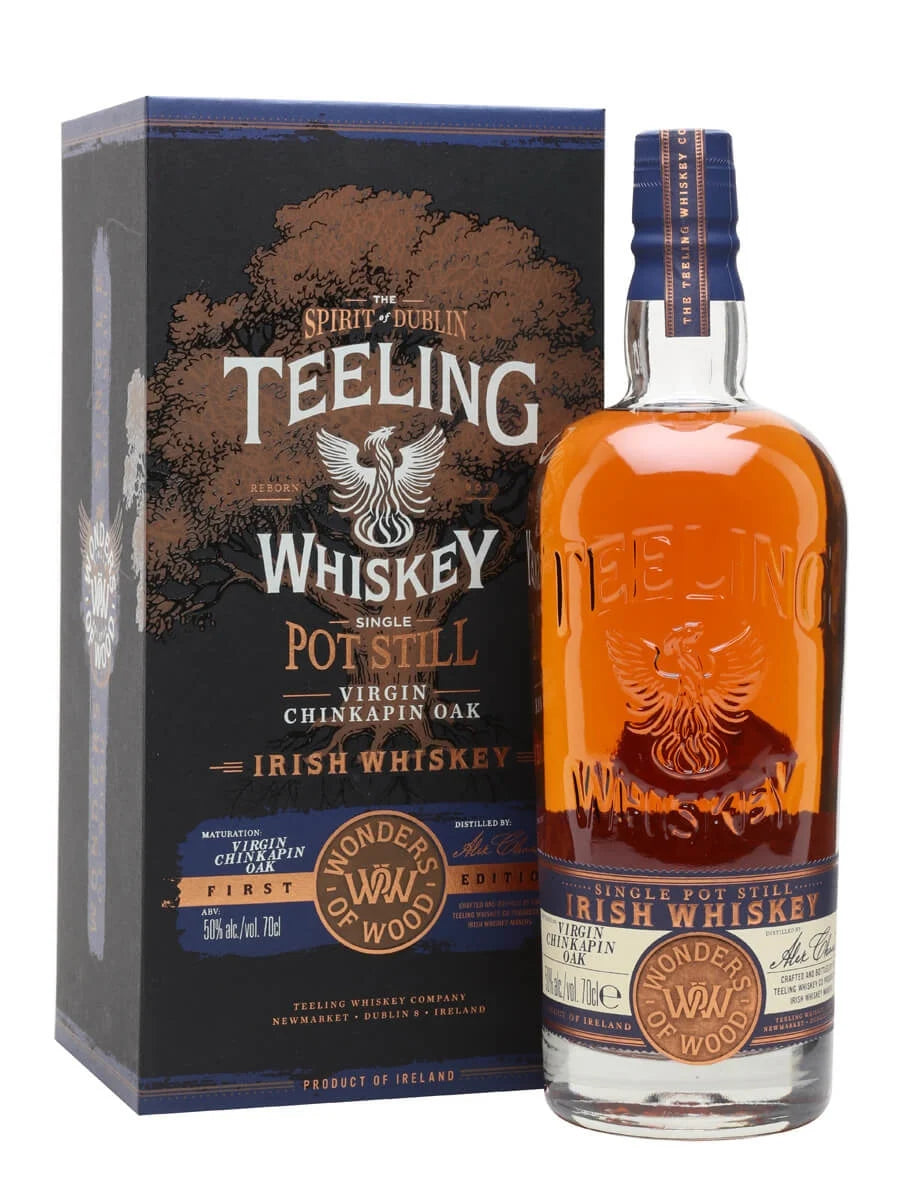 image_acce02da-7753-4451-8467-7321c2c8d5c7 Teeling Whiskey Co. Wonders of Wood First Edition Virgin Chinkapin Oak Single Pot Still Irish Whiskey 700ml - Image 1