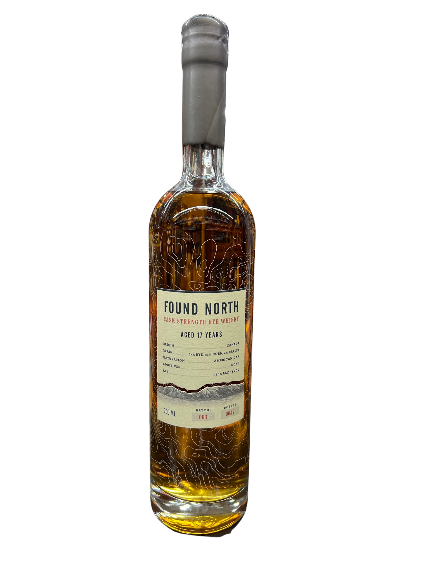 image_c5c332ae-0aaf-4e4f-a6b1-e1ee92b13729 Found North 17 Year Old Batch 003 Cask Strength Rye Whiskey 750ml - Image 1