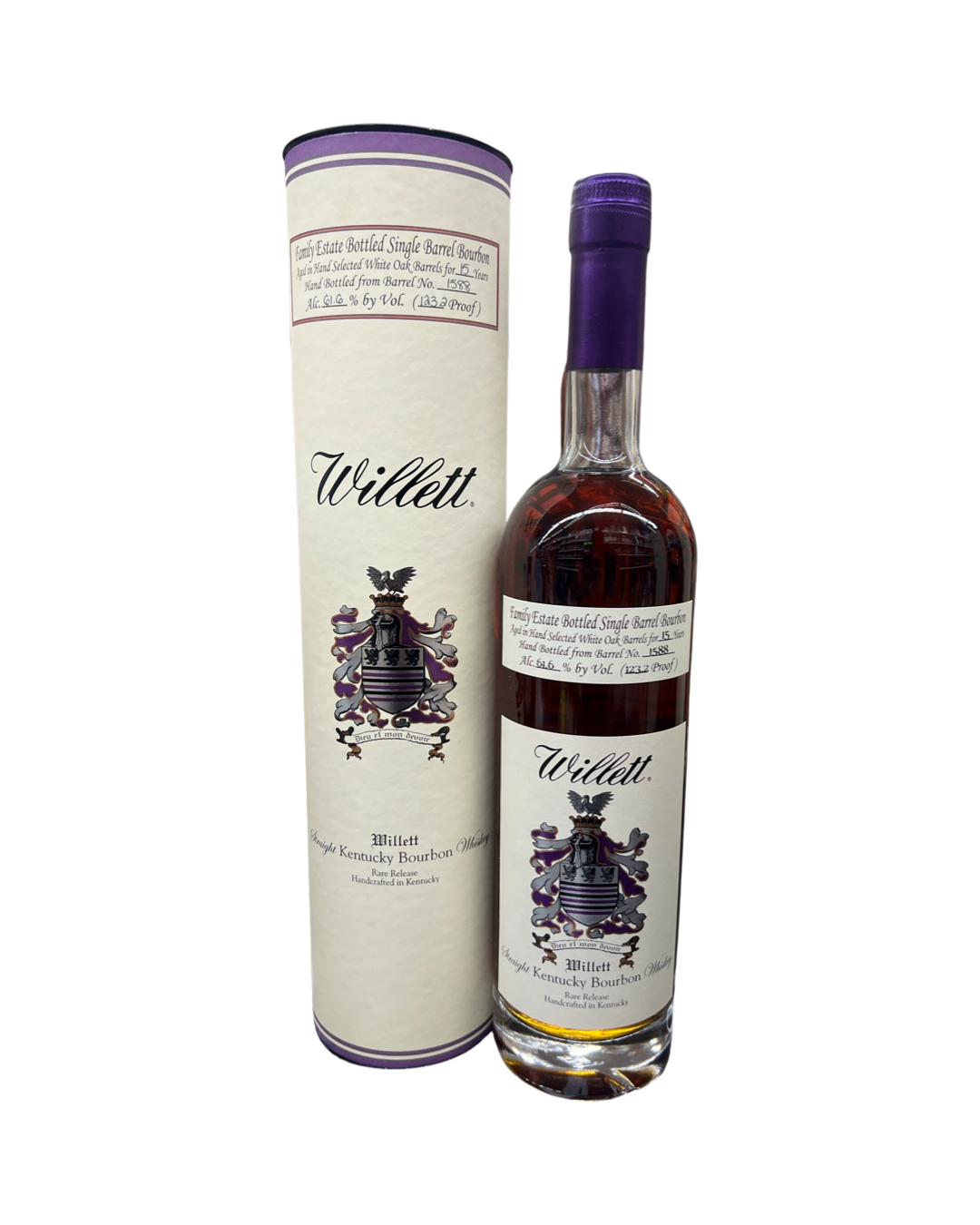 image_c9f062ed-d1d8-4c30-adfc-808106e1fafc Willett Family Estate Bottled Single Barrel 15 Year Old Barrel No. 1588 Kentucky Straight Bourbon Whiskey - Image 1