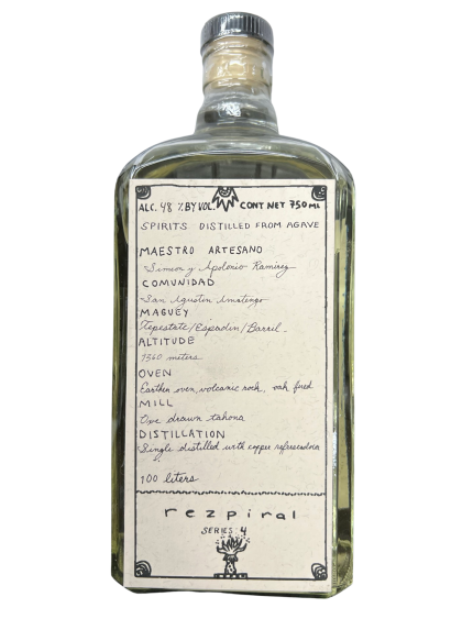 Rezpiral Simeon & Apolonio Ramierez Barril, Espadin & Tepextate Ensamble Agave Spirit 750ml