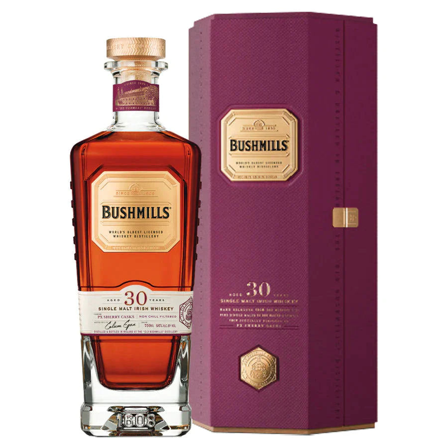 image_e8d90db6-f7a0-4cd9-8f10-e29b3b99d179 Bushmills 30 Year Old PX Sherry Cask Single Malt Irish Whiskey 750ml - Image 1