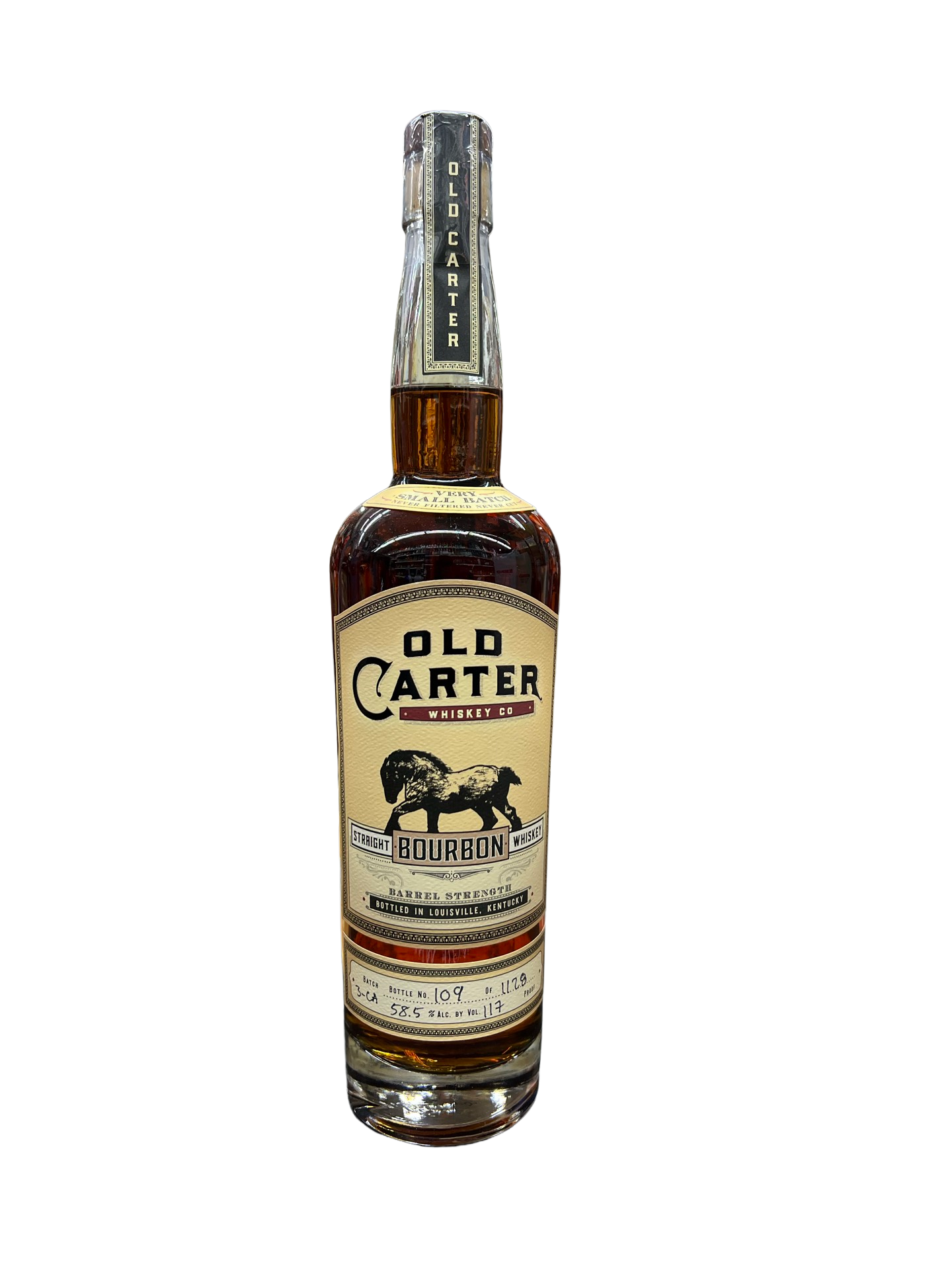 image_f29d8b53-e703-4ca1-b610-7388a6f25368 Old Carter Batch 3 CA Barrel Strength Straight Bourbon Whiskey 750ml - Image 1
